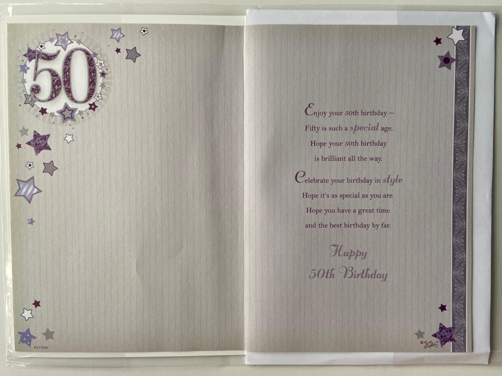 Sentimental Verse 50th Birthday Card