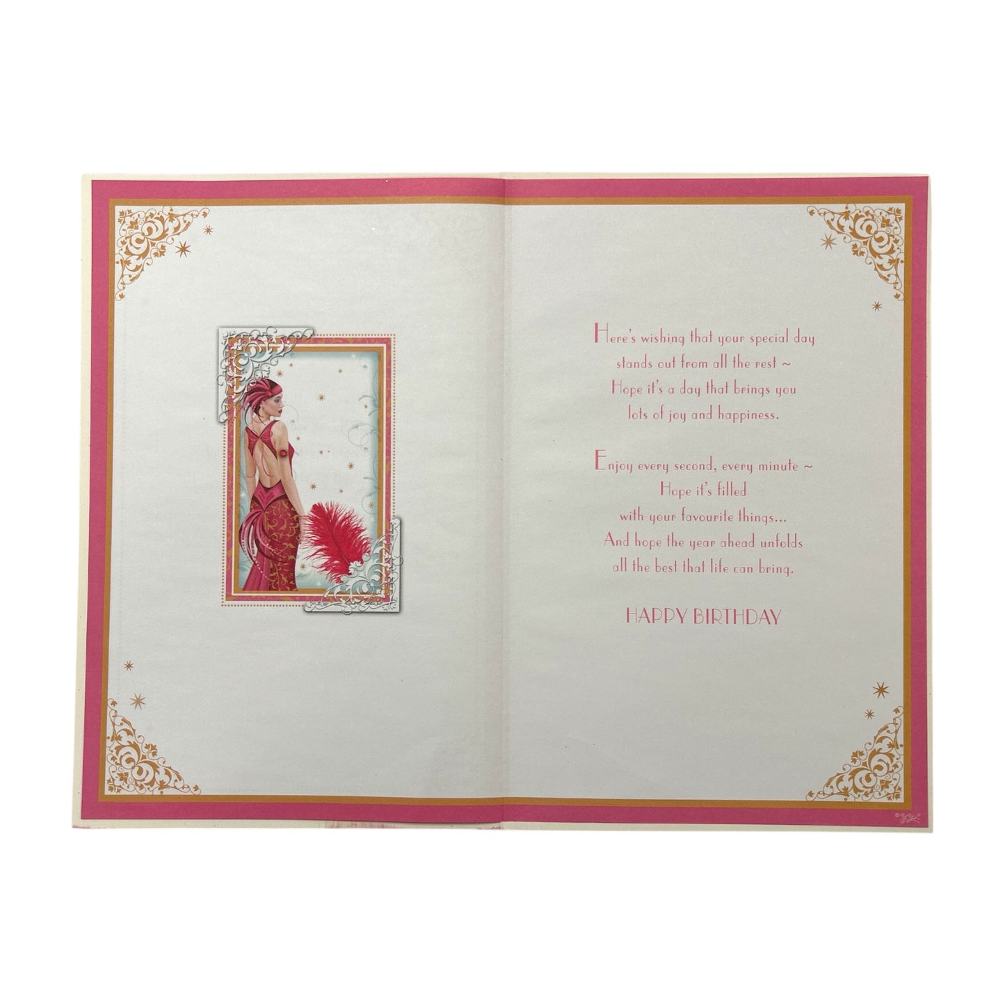 Age 50 Female Art Deco Stylish Birthday Card