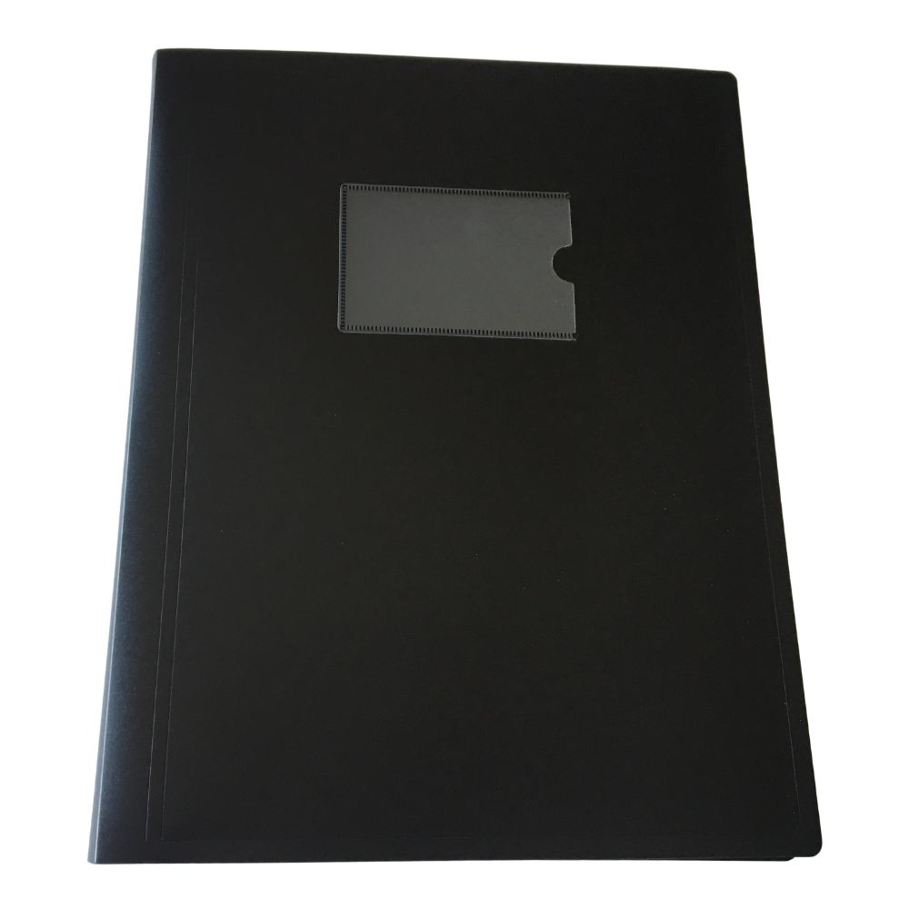 22 x A4 Flexible Cover Display Book - Black 20 Pocket
