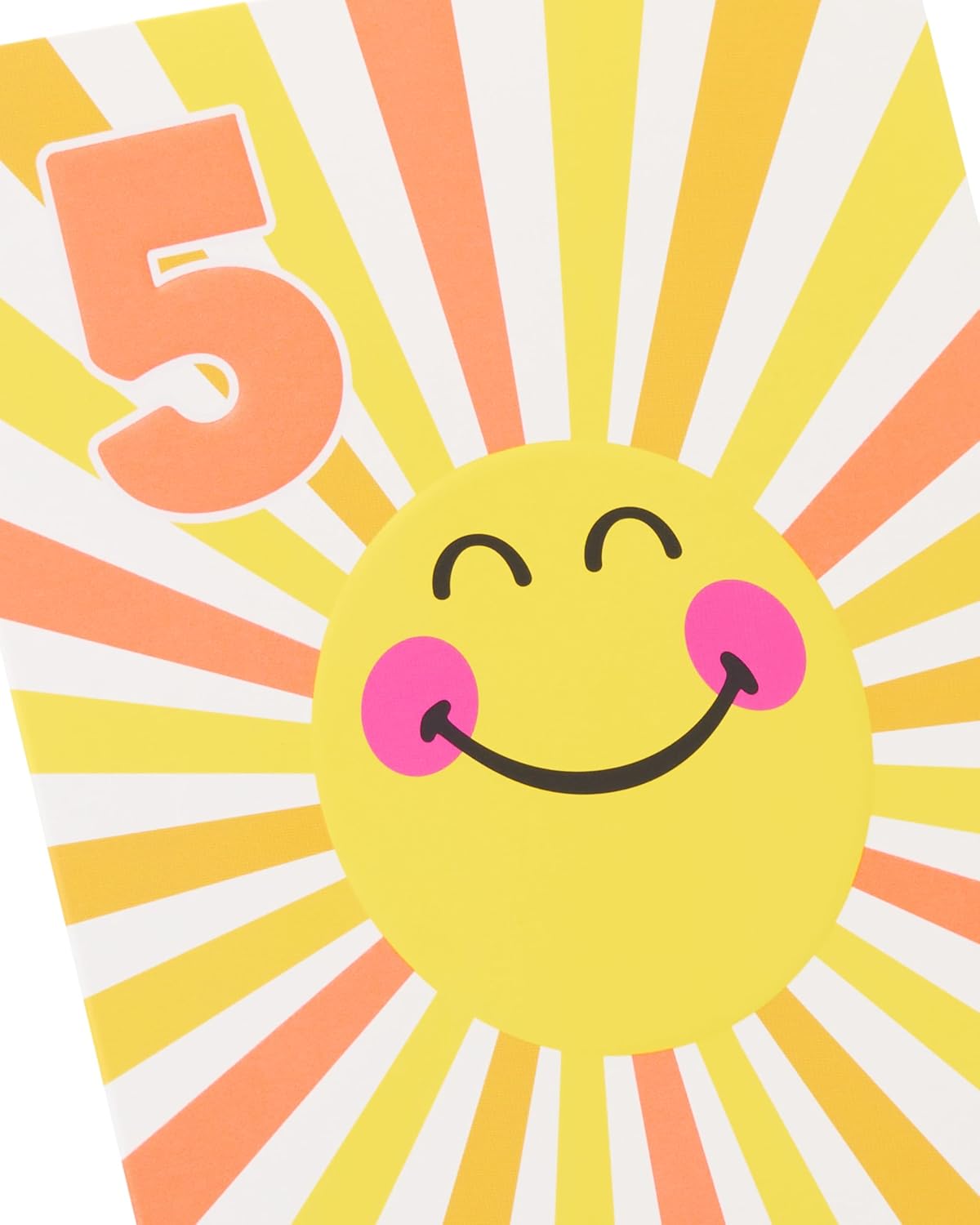 Smiley World Sunshine Design Age 5 Birthday Card