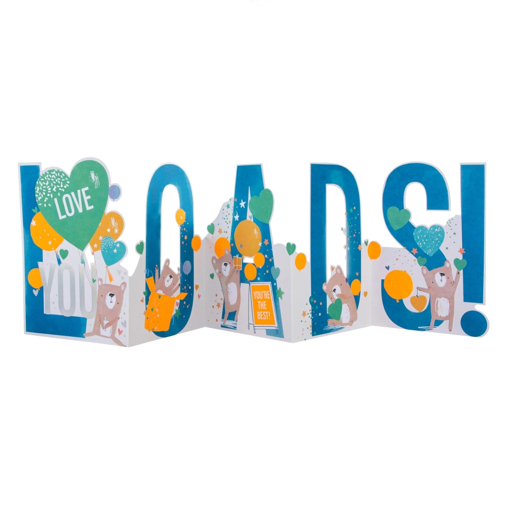 3D Pull Out Love you Loads Design Father's Day Card