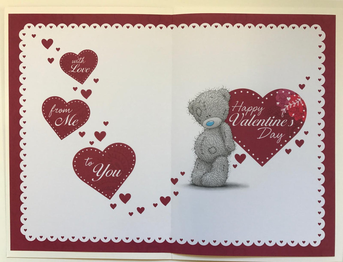 Love You Me to You Bear Valentines Day Card