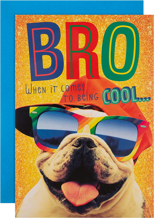 Bro Birthday Card 'Cool' Funny