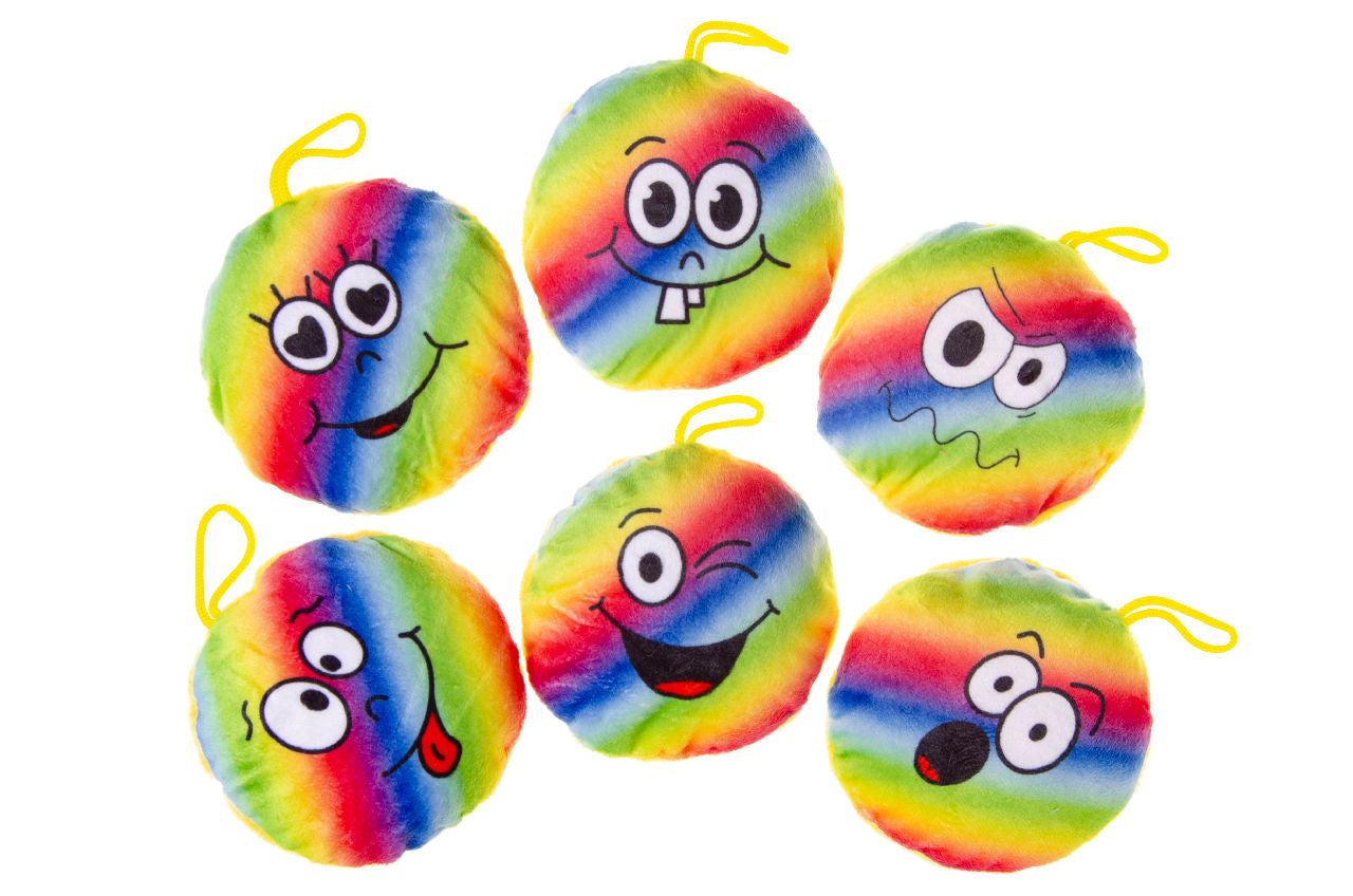 Single Plush Rainbow Emotion Face 10cm