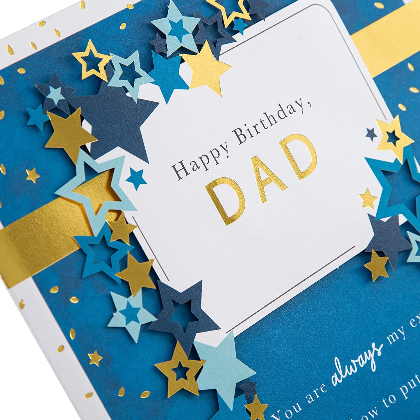 Classic Verse Design Large Birthday Card for Dad
