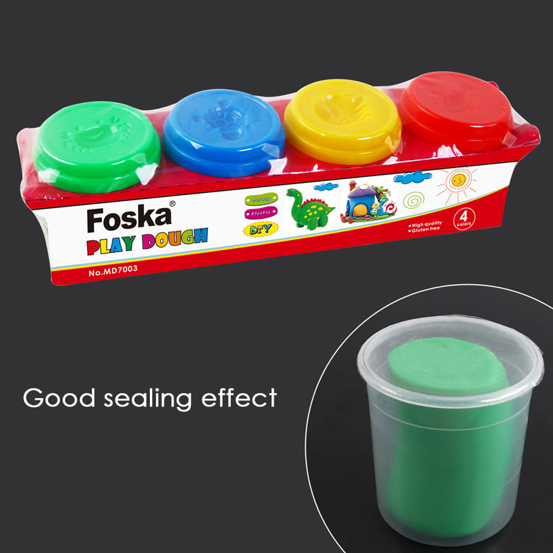 Pack of 4 Assorted Colour Play Dough 60g