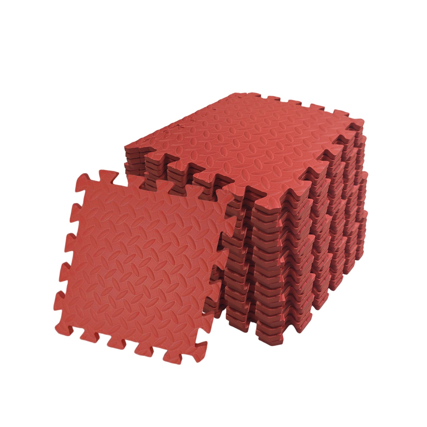 Pack of 40 30x30cm Red Coloured 1cm Thick EVA Foam Mats