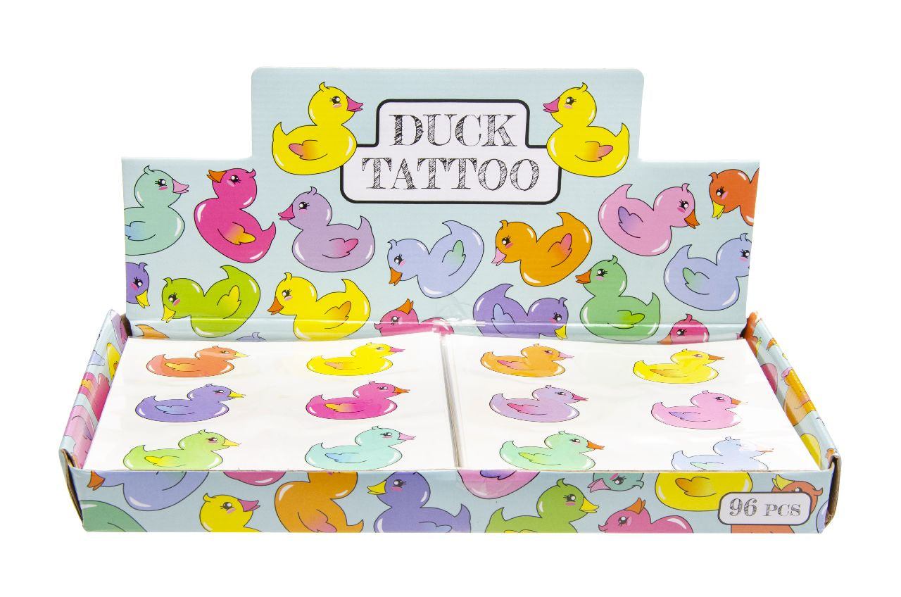 96 Pack of 6 Pieces Duckies Tattoos