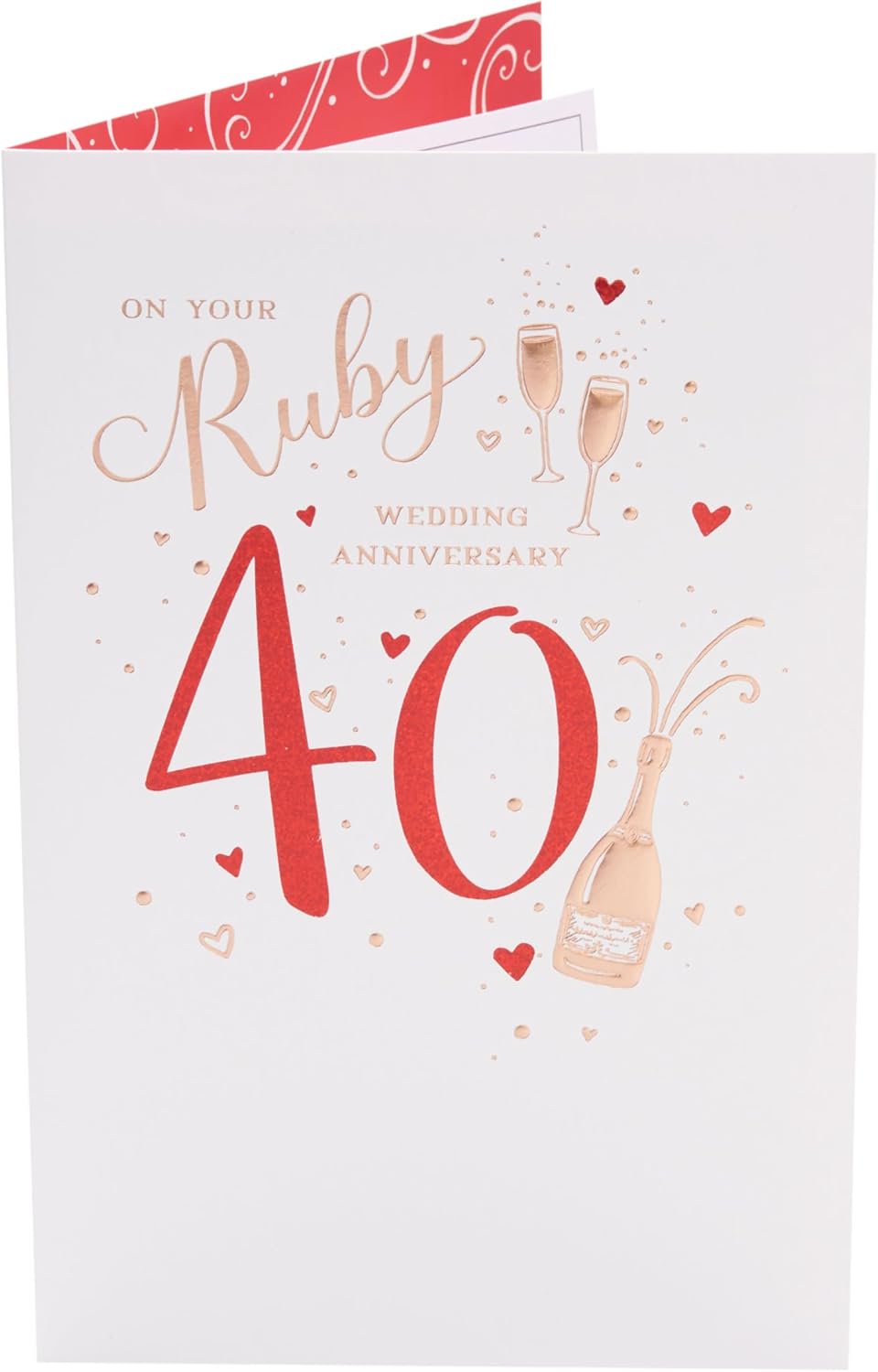 Ruby Design 40th Wedding Anniversary Card for A Special Couple