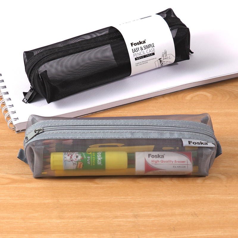 Easy and Simple Nylon Net Student Pencil Case
