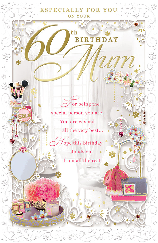 60th Birthday Mum Opacity Card