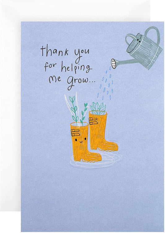 Cute 'State of Kind' Embossed Wellingtons Design Heartfelt Thank You Card