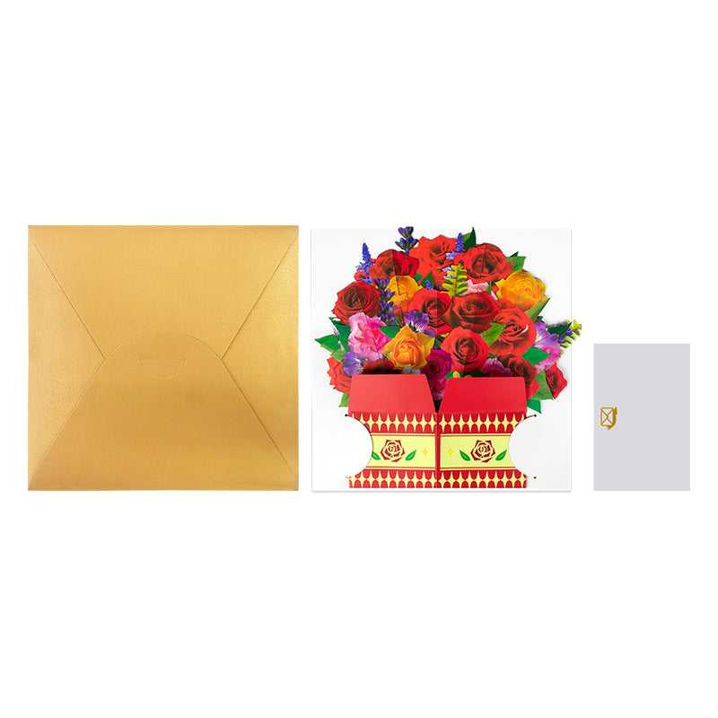 Bloom Box Rose Elegance 3D Pop Up Greeting Card