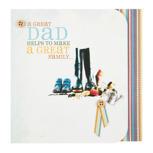 A Great Dad Helps To Make A Great Family Father's Day Card
