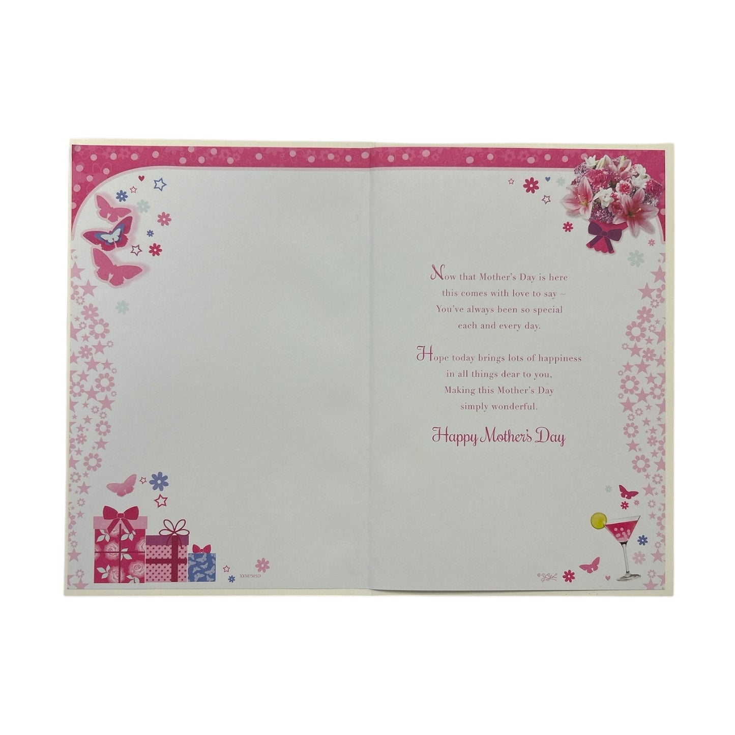 For A Special Mam Beautiful Pink Floral and Gift Design Mother's Day Card