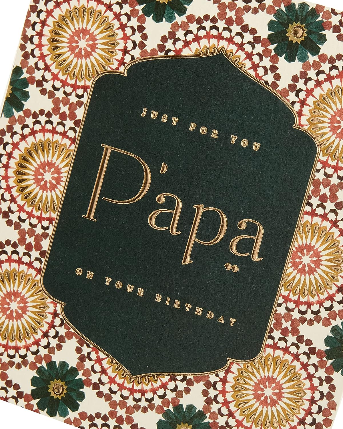 Eastern Print Design Papa (Dad) Birthday Card