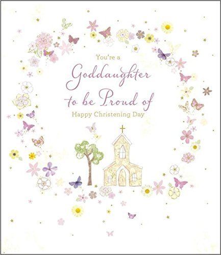 Goddaughter Christening Pink Card