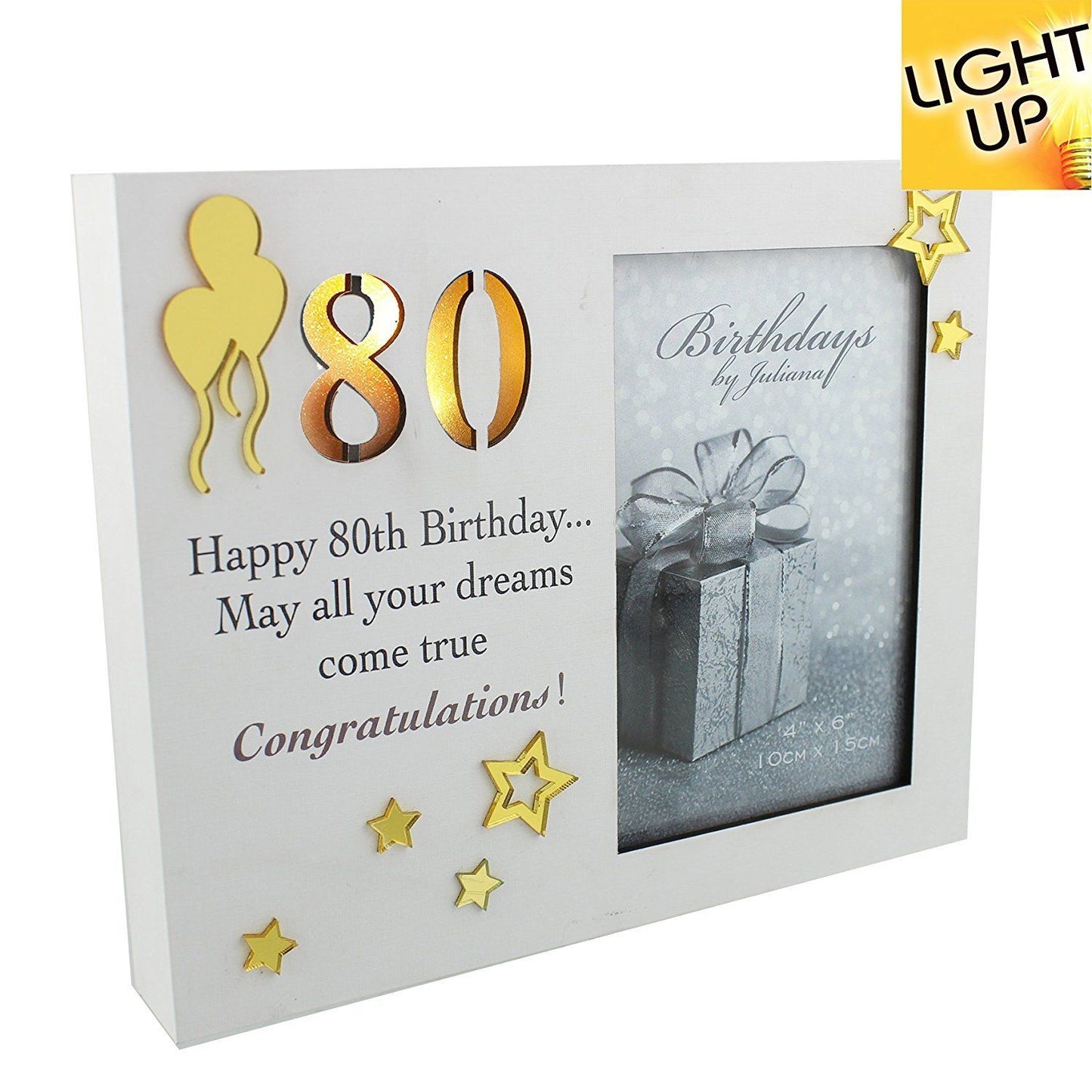 Juliana Light Up Frame 80th Birthday