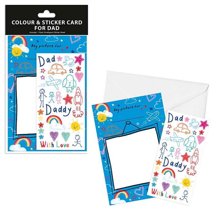 Customized Your Own Father's Day Card Using Colours and Stickers