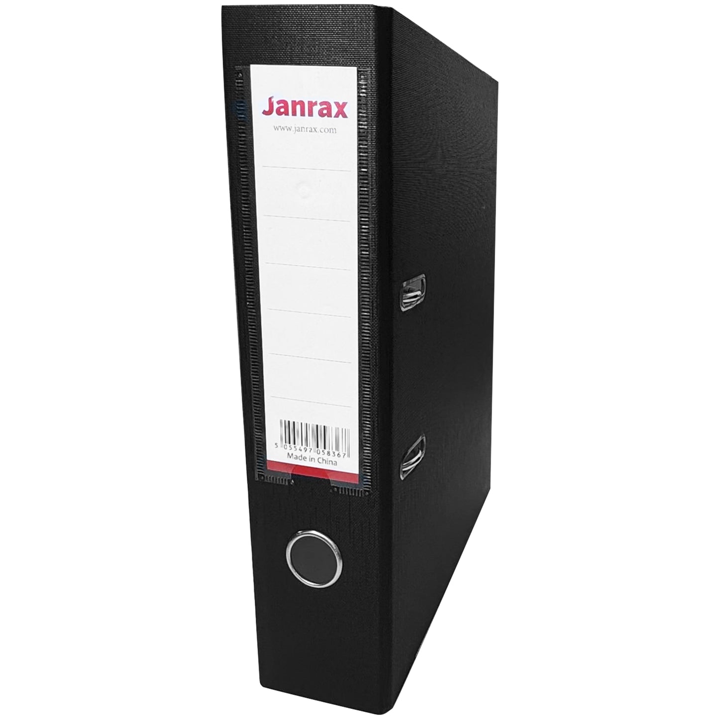 Pack of 3 A4 Black Paperbacked Lever Arch Files by Janrax