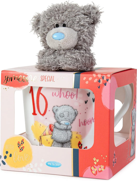 Me To You Bear 16th Birthday Mug Ceramic & Plush Gift Set