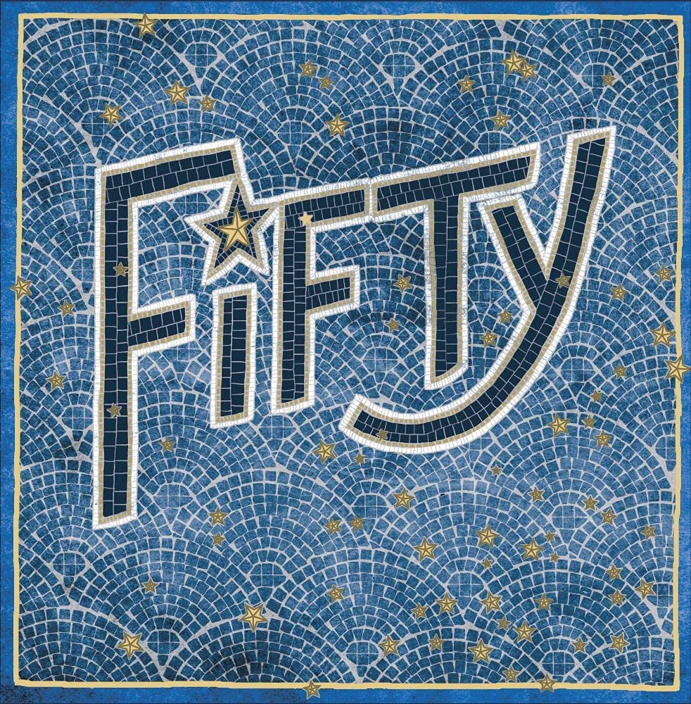 50th Mosaic Birthday Card age 50 for Him