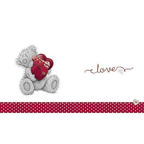 Me to You Kiss Me Hug Me Bear Hugging Heart Valentine's Day Card