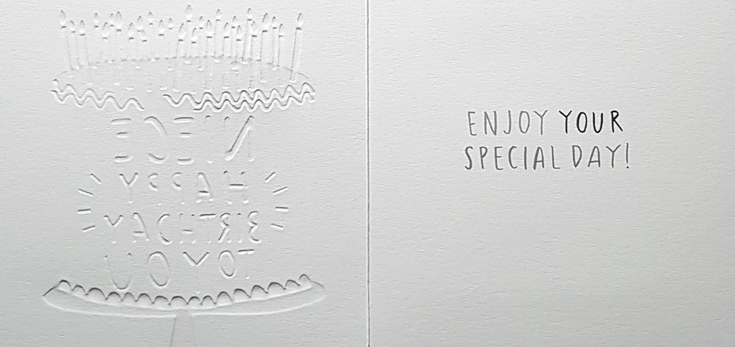 Niece Birthday Card Rainbow and Cake