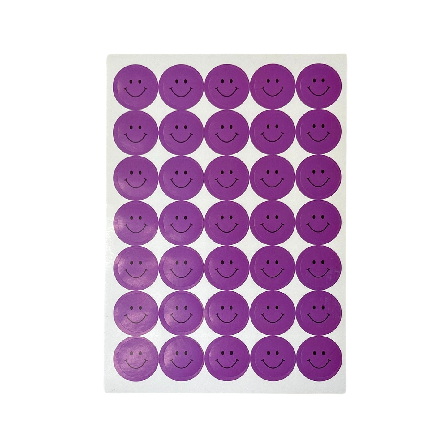 Pack of 5040 Purple Smile Face 24mm Self-Adhesive Labels