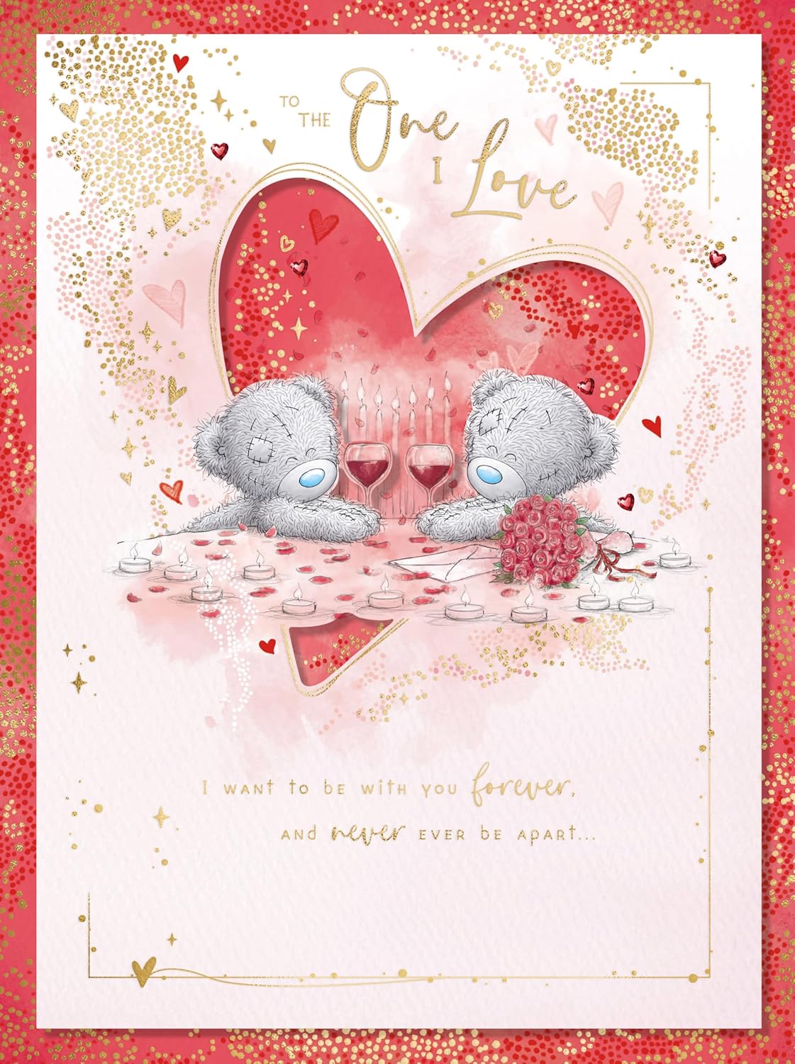 Bears Sat At Dining Table One I Love Boxed Valentine's Day Card