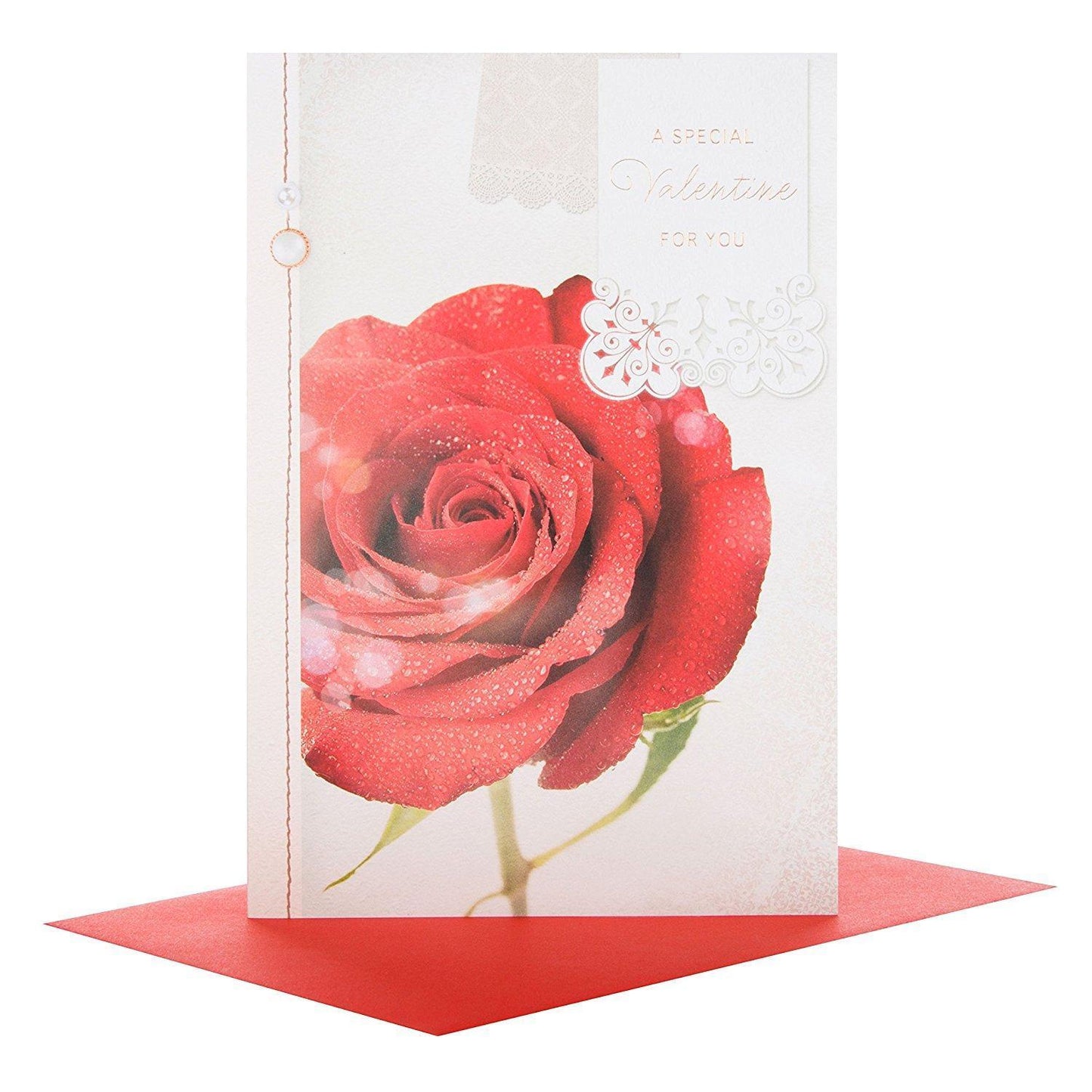 Hallmark Lovely Verse Red Rose Valentine's Day New Card "For You"