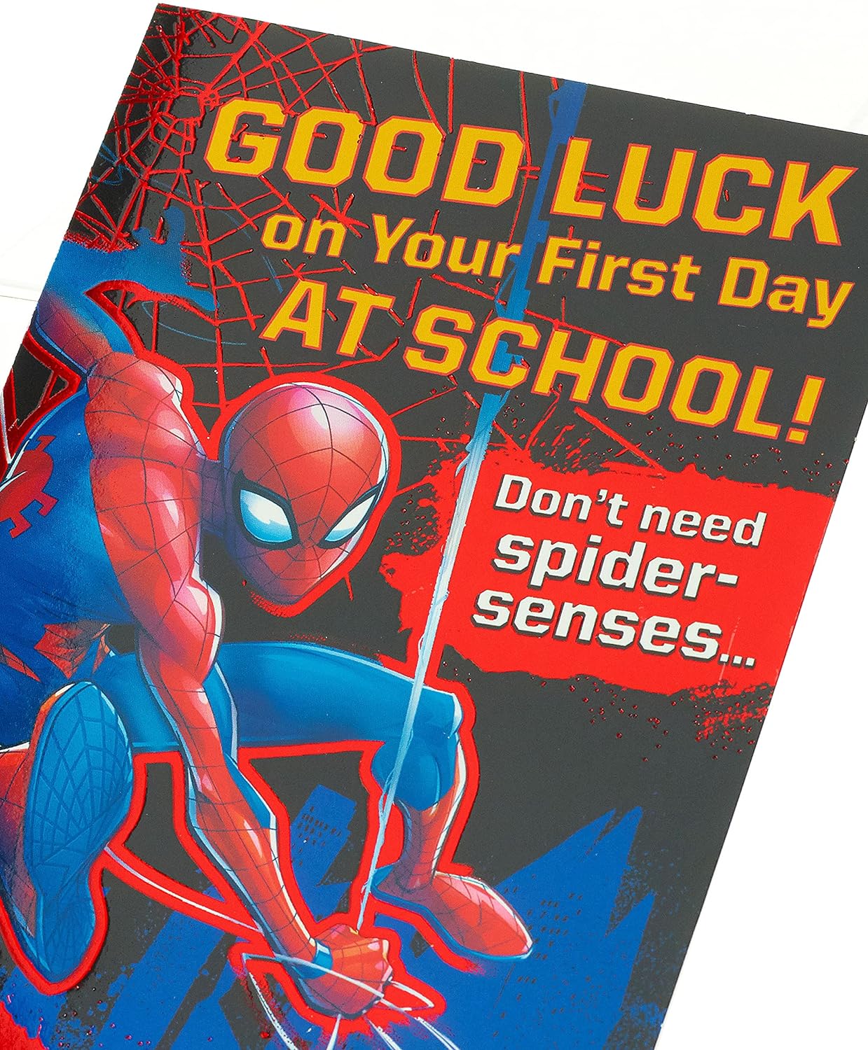 Marvel Spider-Man First Day of New School Card