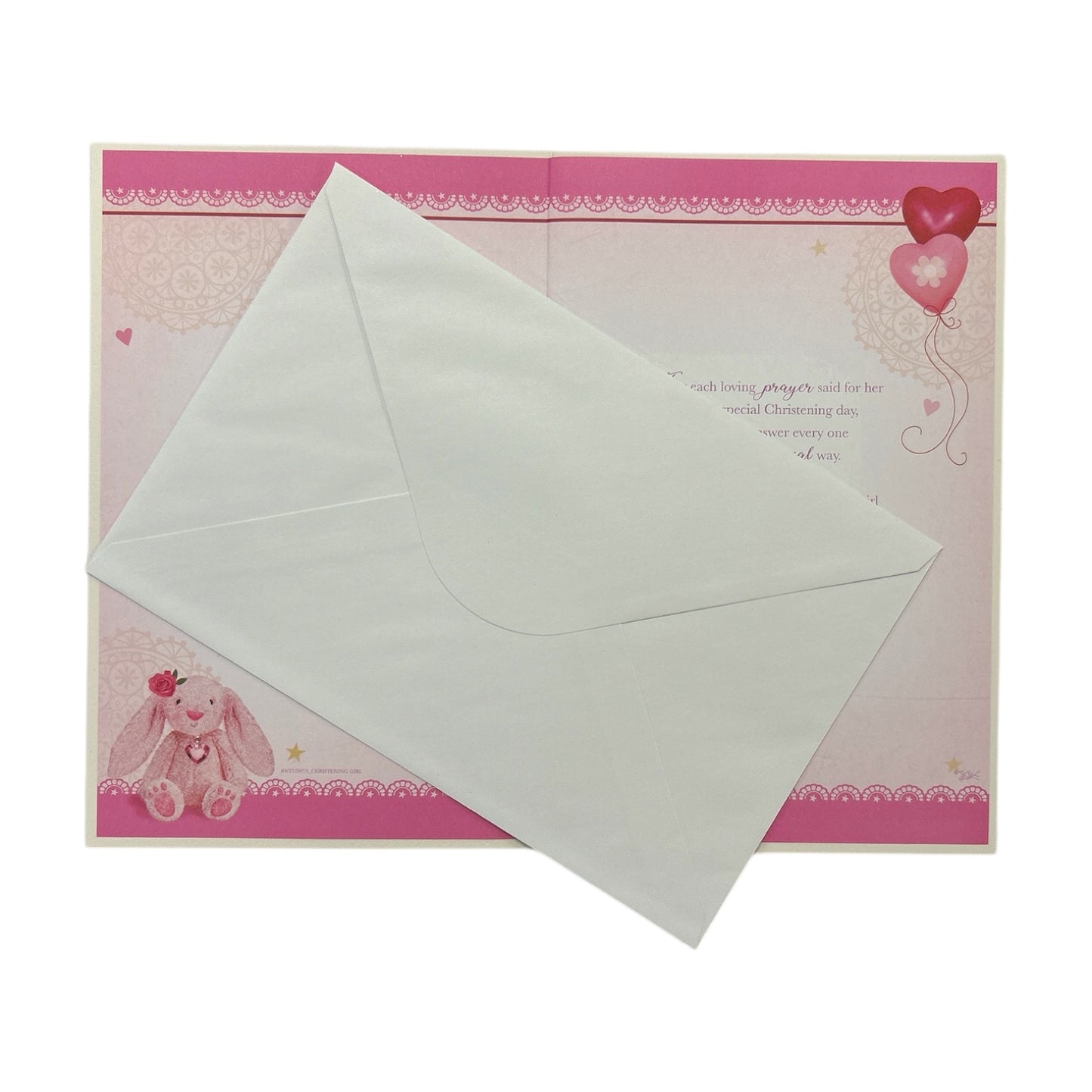 On Your Baby Girl's Christening Day Keepsake Treasures Greeting Card