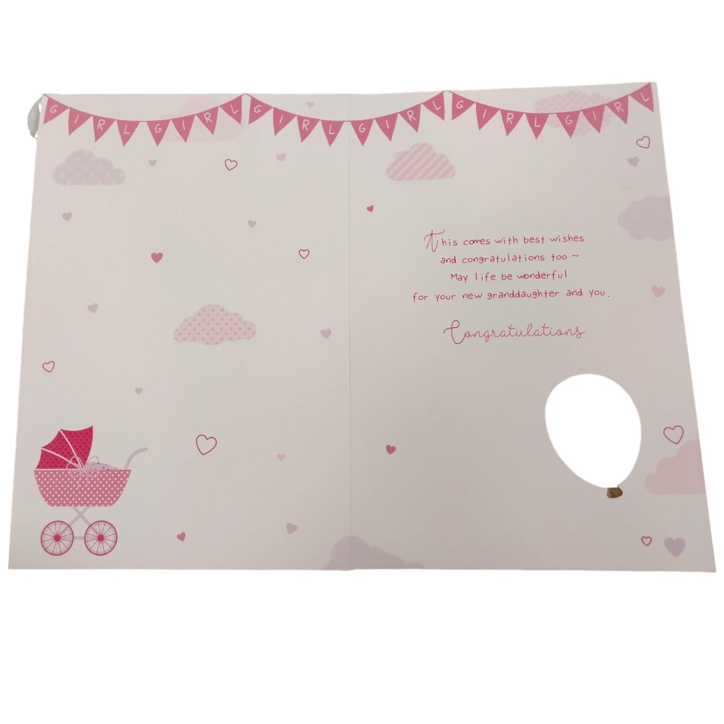 On the birth of your Granddaughter Balloon Boutique Greeting Card