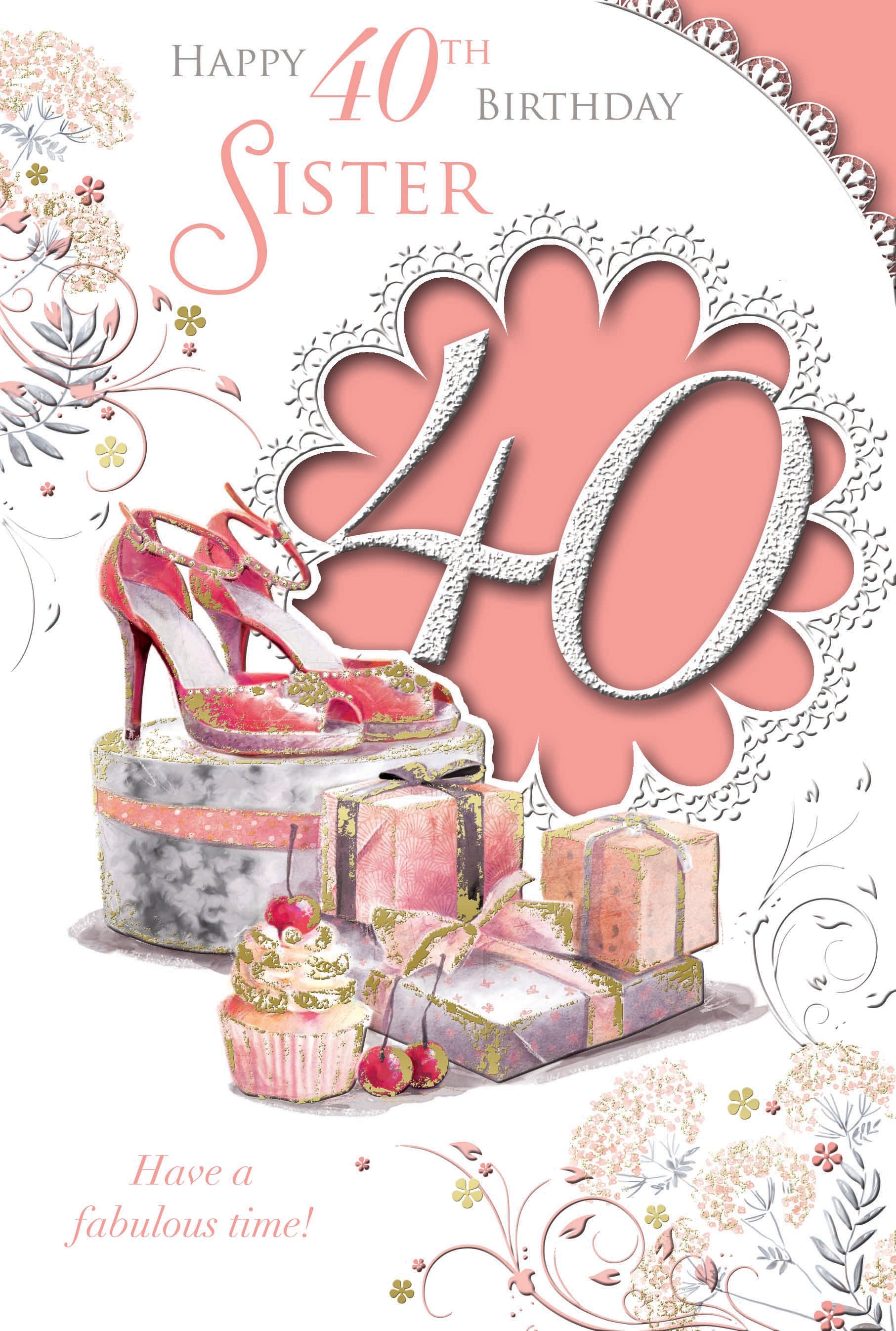 Happy 40th Birthday Sister Fabulous Design Celebrity Style Card– Shop Inc