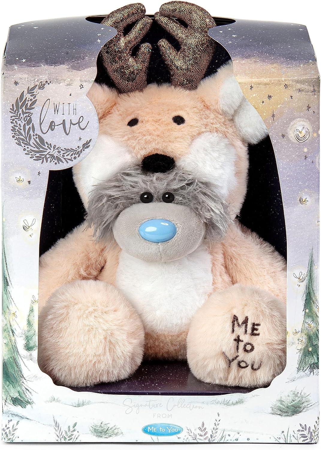 Me to You Tatty Teddy Bear Wearing Reindeer Costume in a Gift Box