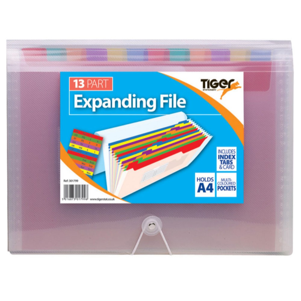 A4 13 Part Expanding File