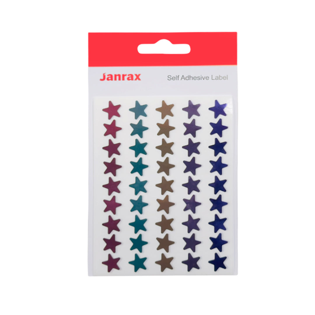 Pack of 1080 Assorted Fashion Colours 15mm Self-Adhesive Shiny Stars