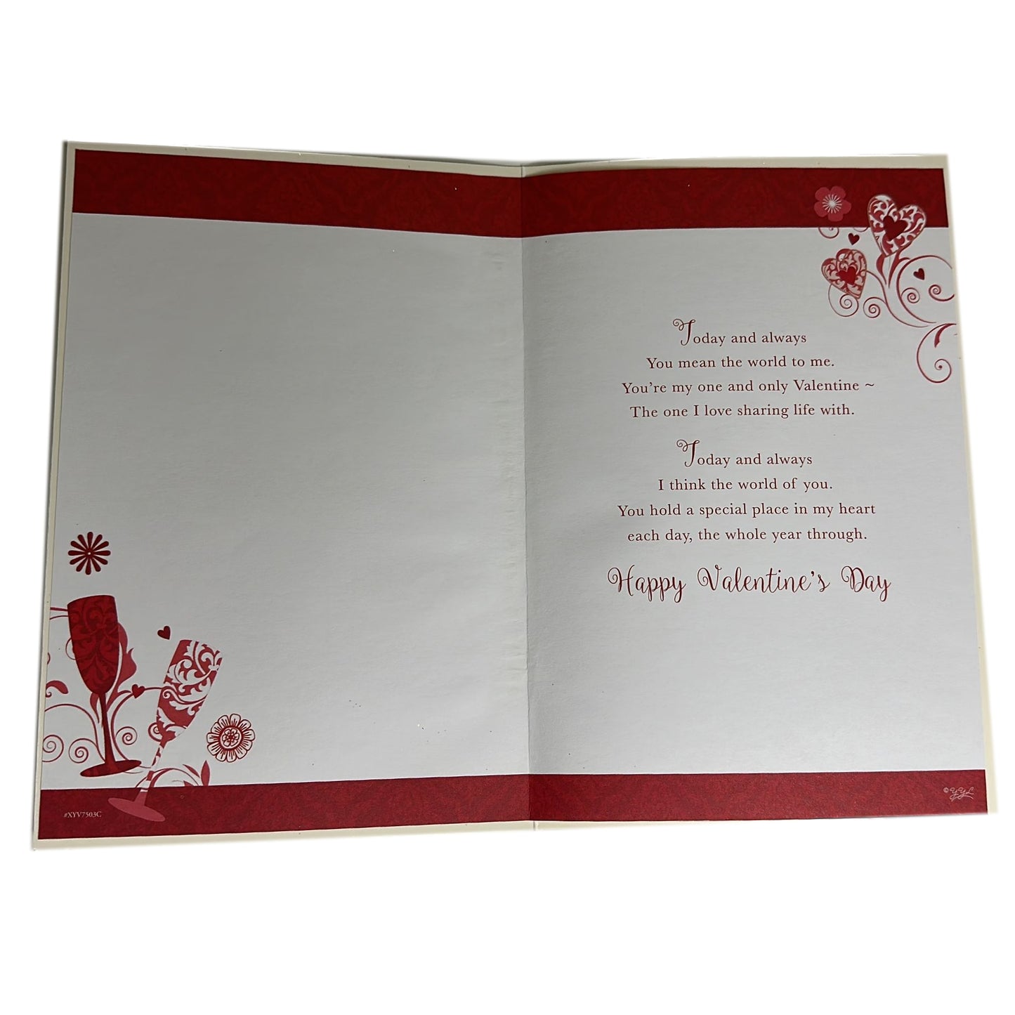 Especially For Wife Gold Glitter Heart Design Valentine's Day Card