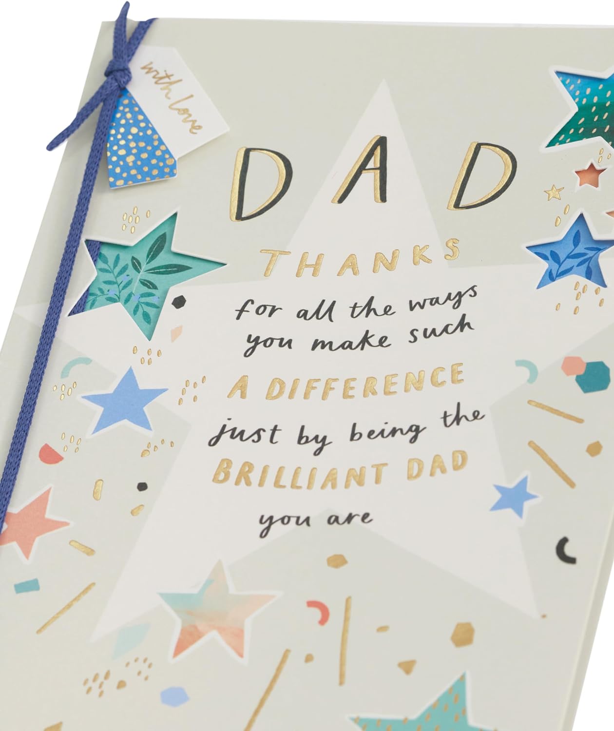 Multiple Stars Design Dad Birthday Card