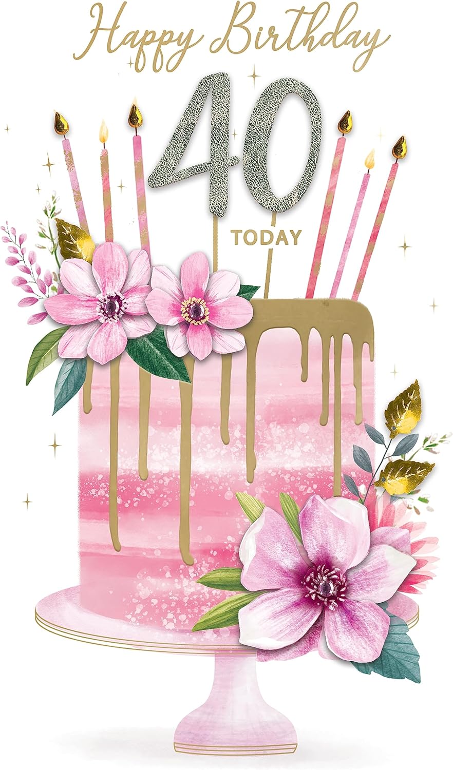 Embellished Cake 40th Birthday Card– Shop Inc