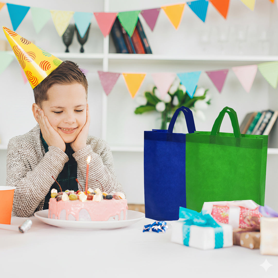 Pack of 50 Black Coloured 35x41x12cm Non-Woven Bags with Handle