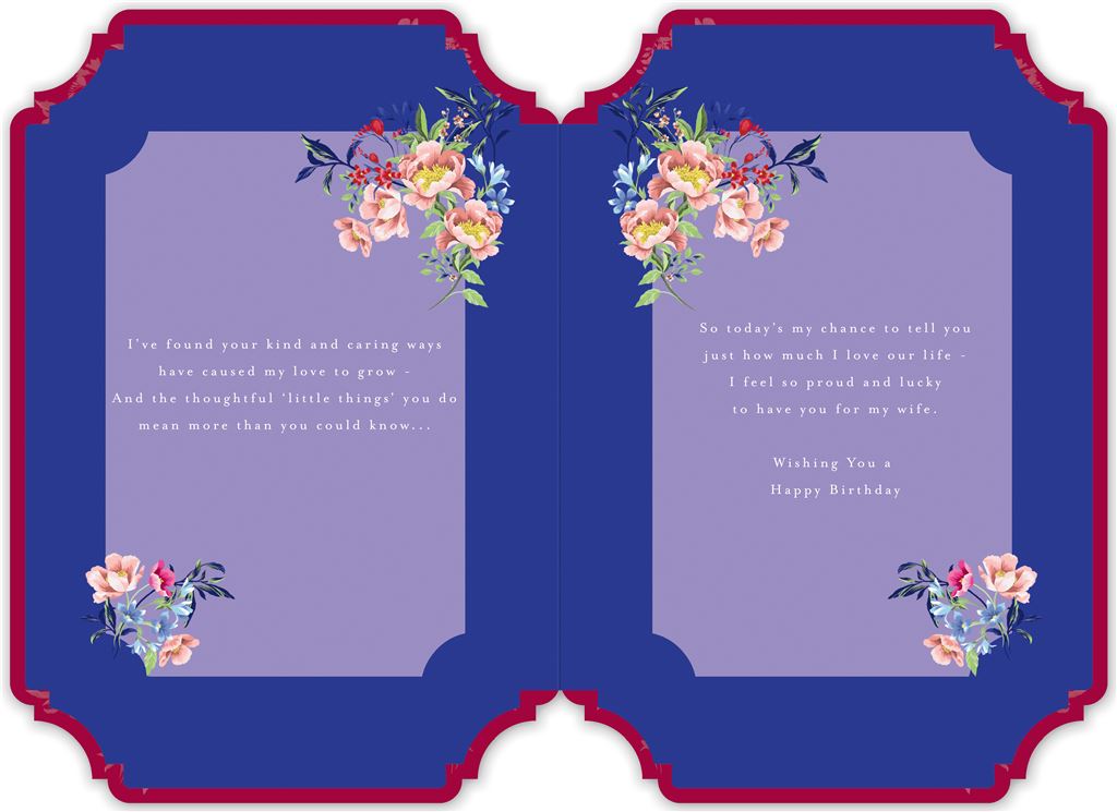 Creative and Attractive Design Wonderful Wife Birthday Card