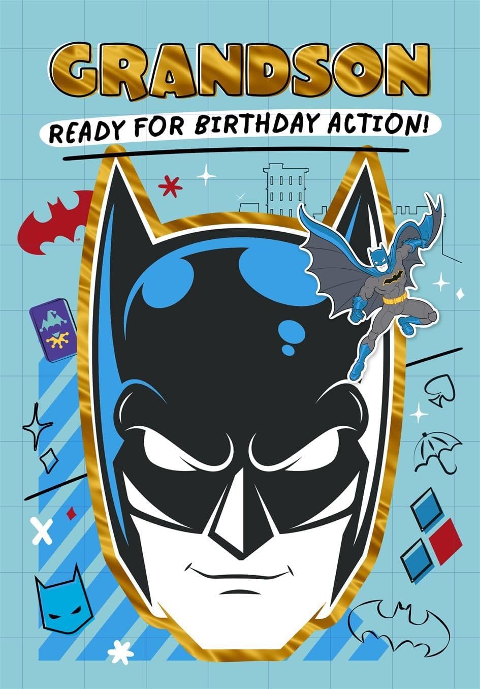 DC Batman Design Grandson Birthday Card