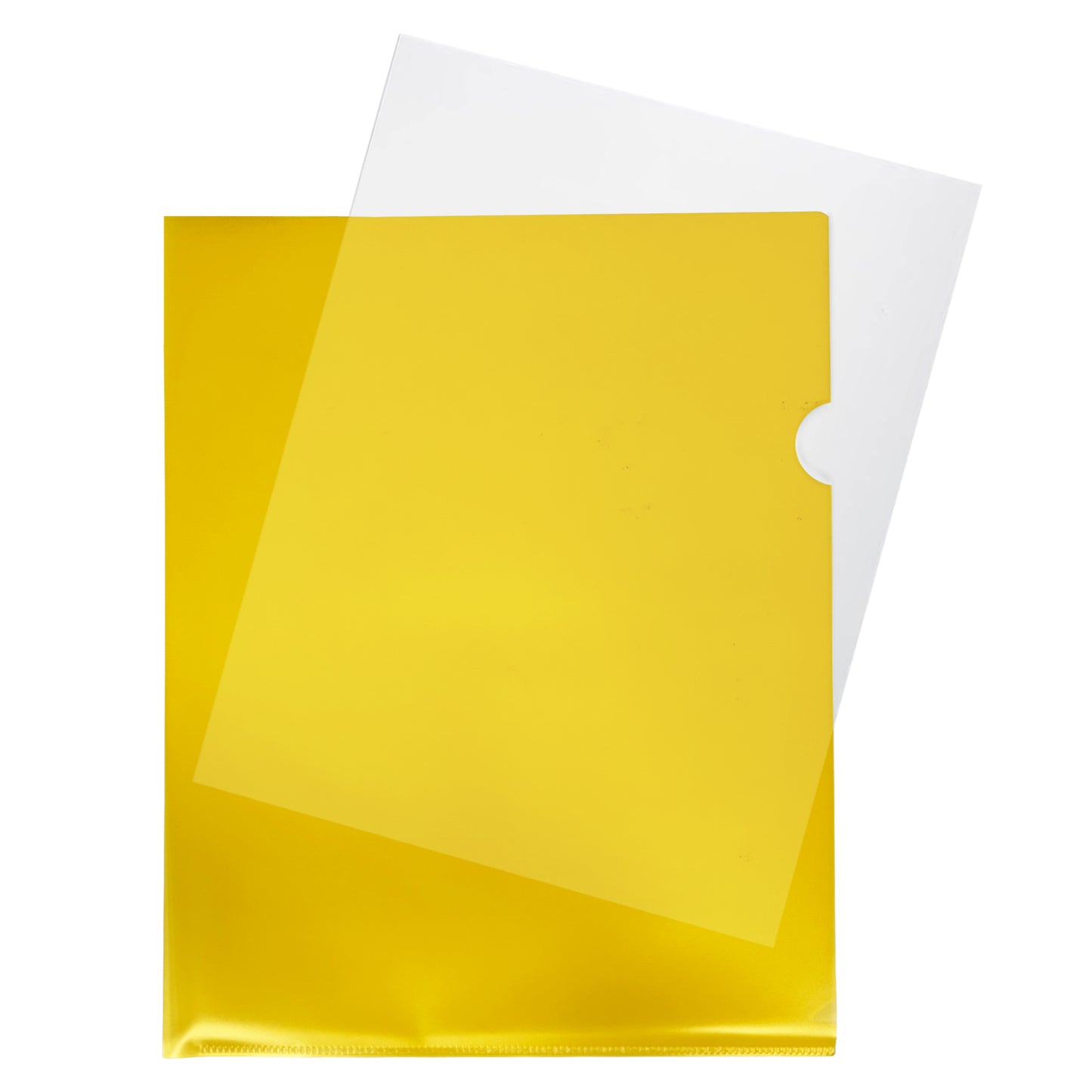 Pack of 1000 A4 Yellow L Shaped Open Top and Side Report File Folders