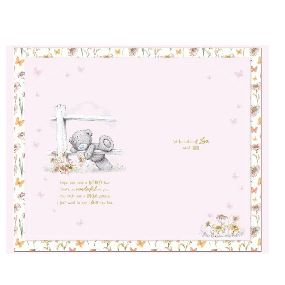 Bear With Flowers For Someone Special Luxury Handmade Mother's Day Card