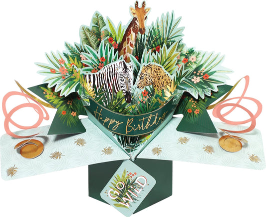 Happy Birthday Jungle 3D Pop-Up Greeting Card