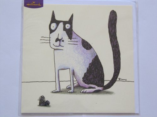 Fantastic Cat and Heart Blank Birthday Card