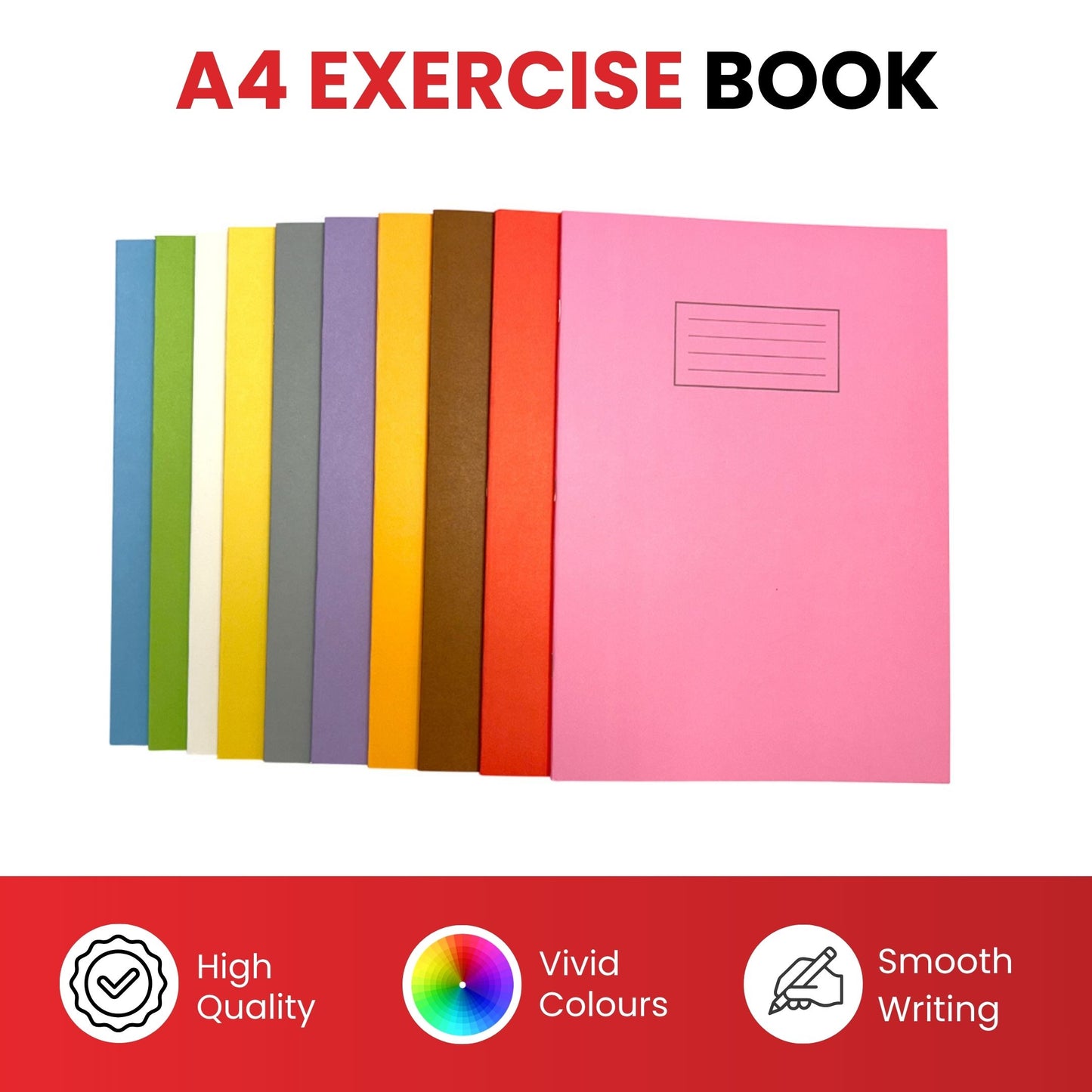 Janrax A4 Blue 80 Pages Feint and Ruled Exercise Book