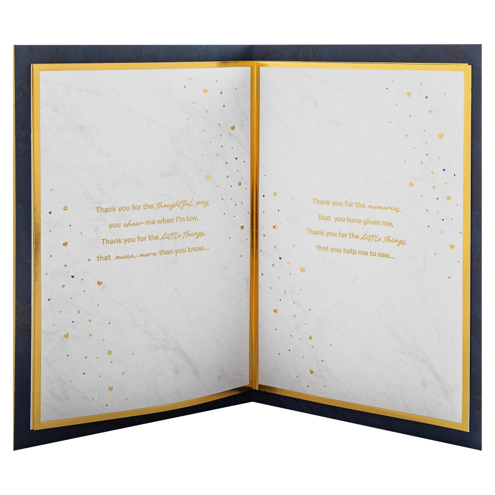 Dark Patterned Design with Heart for One I Love Birthday Card